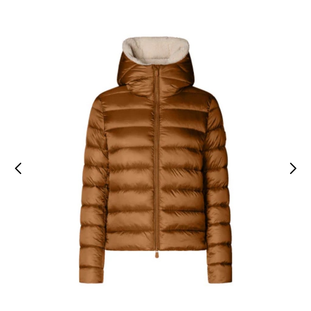Save The Duck caramel brown puffer jacket medium